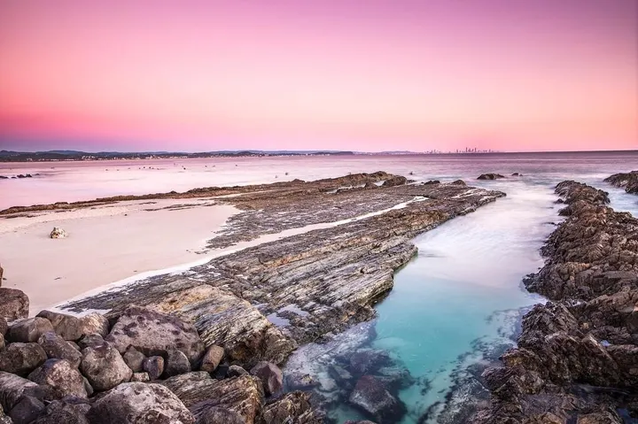 Twilight rock pool