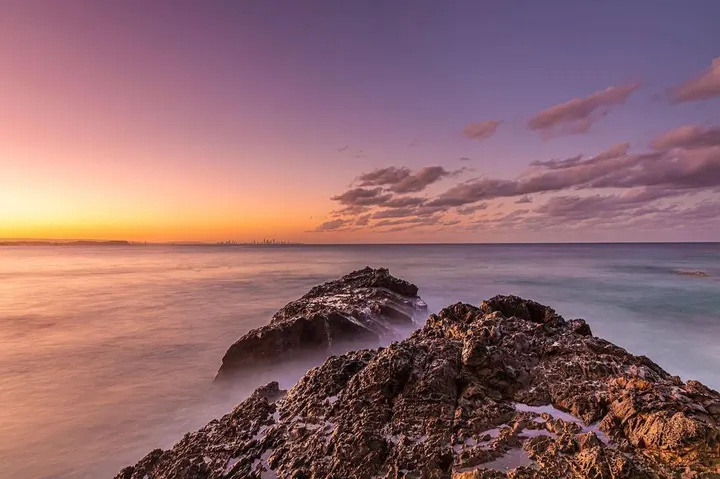 Easterly hues at sunset